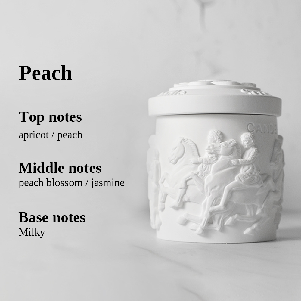 Embossed Vintage Scented Candle 120G - White