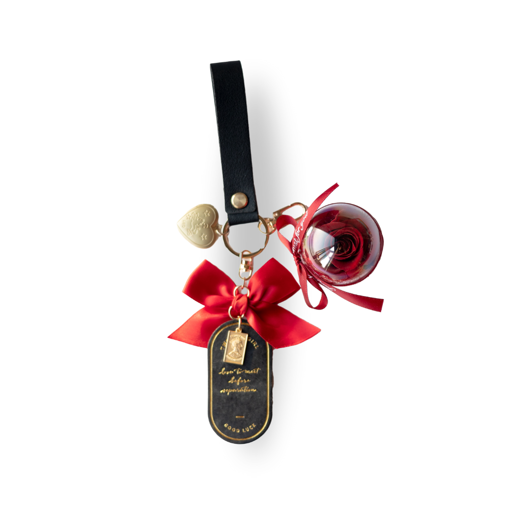 Everlasting Rose Keychain - Red