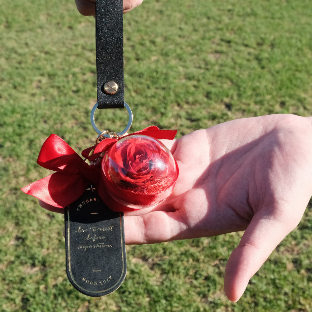Everlasting Rose Keychain - Red