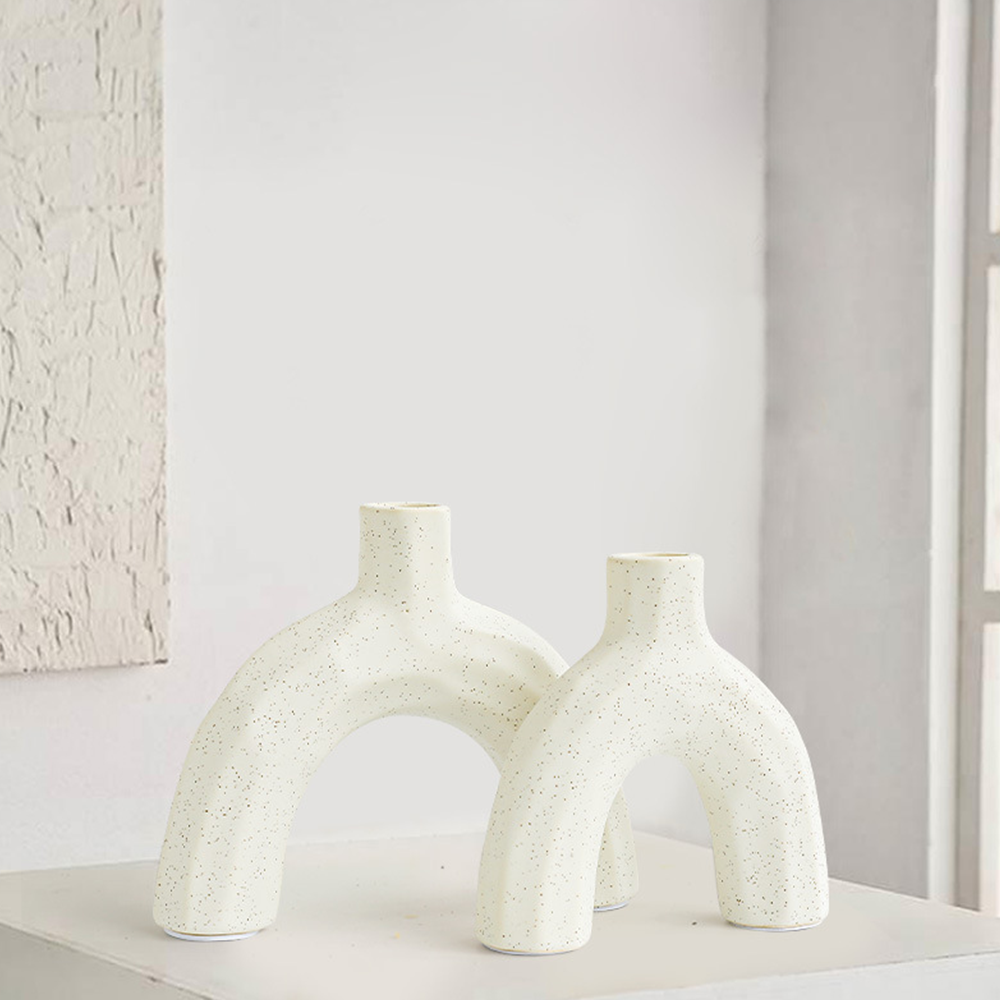 Nordic Inspired & Geometric Candle Holder - Yellow