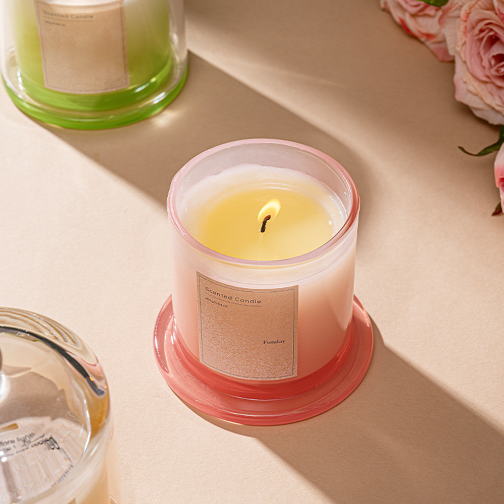 Scented Candle with Lid 160G - Rose