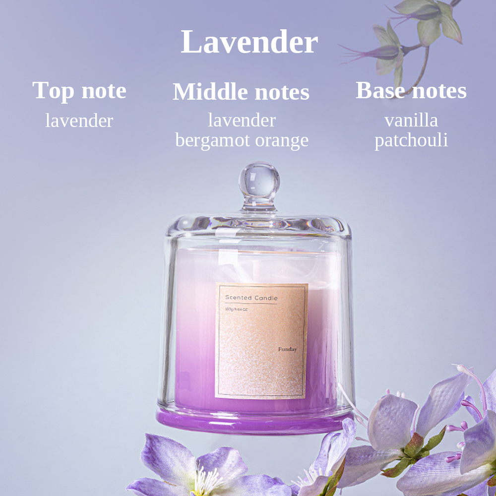 Scented Candle with Lid 160G - Lavender