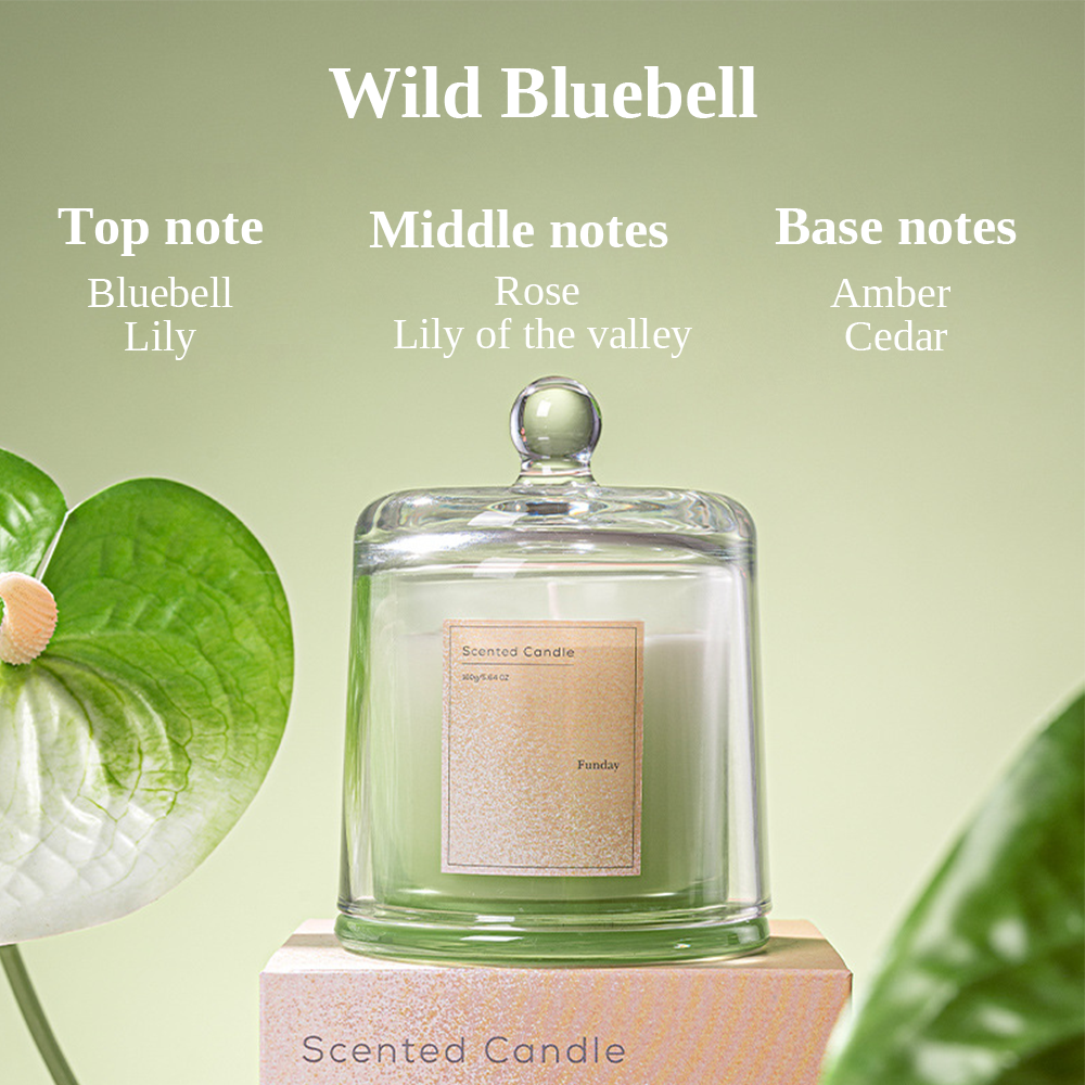 Scented Candle with Lid 160G - Wild Bluebell