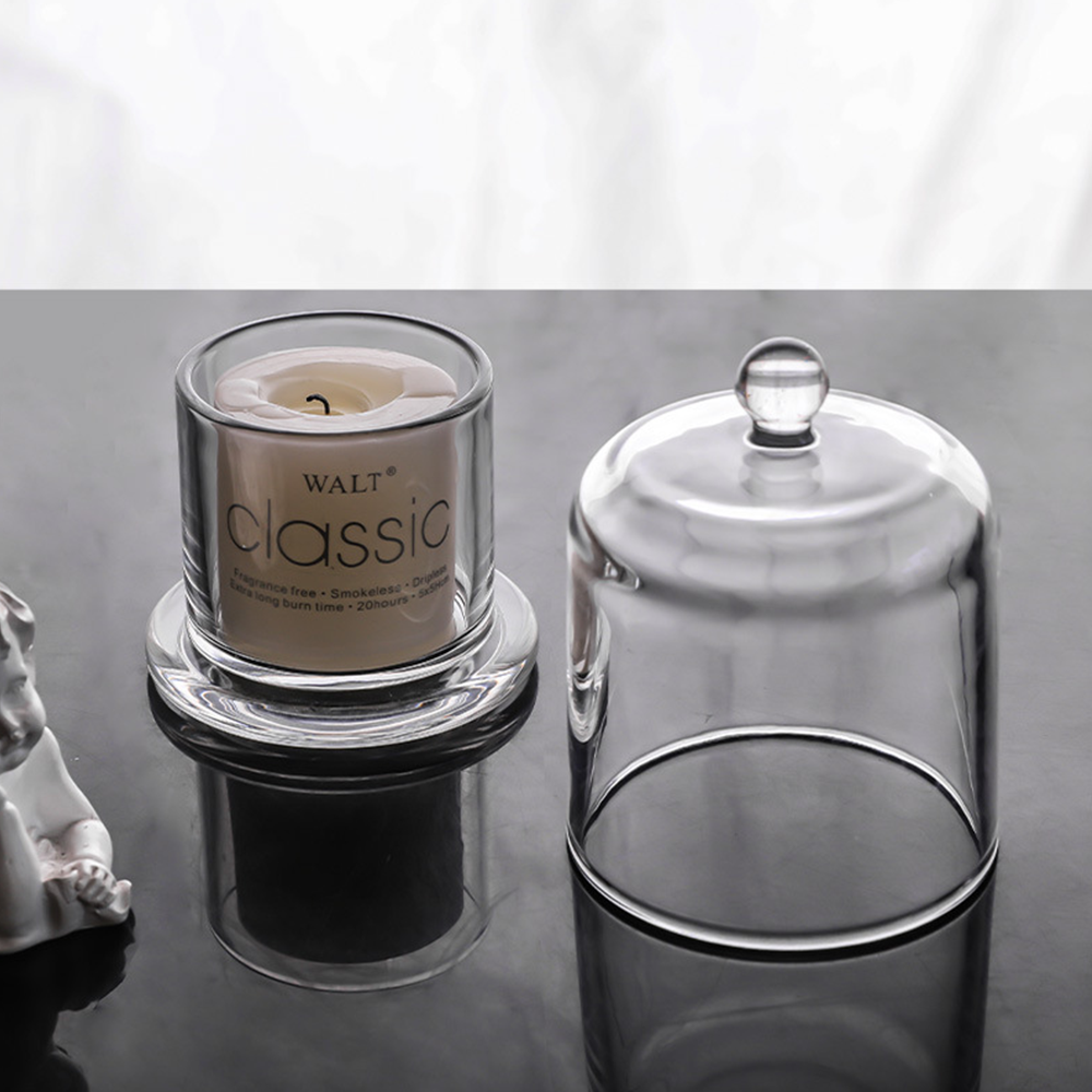Transparent Glass Candle Holder
