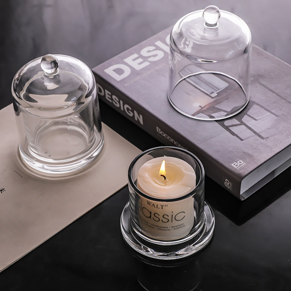 Transparent Glass Candle Holder