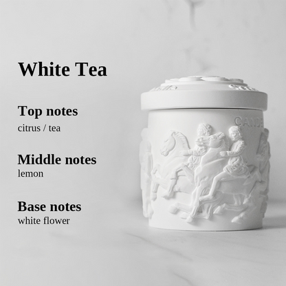 Embossed Vintage Scented Candle 120G - White