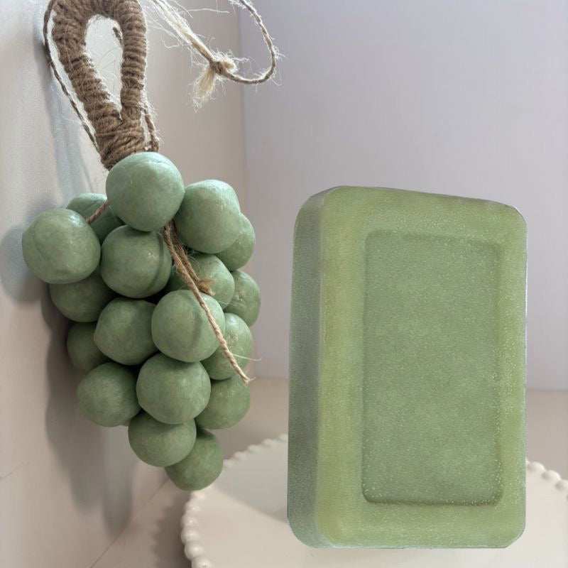 100% Natural Handmade Grape Soap - Green