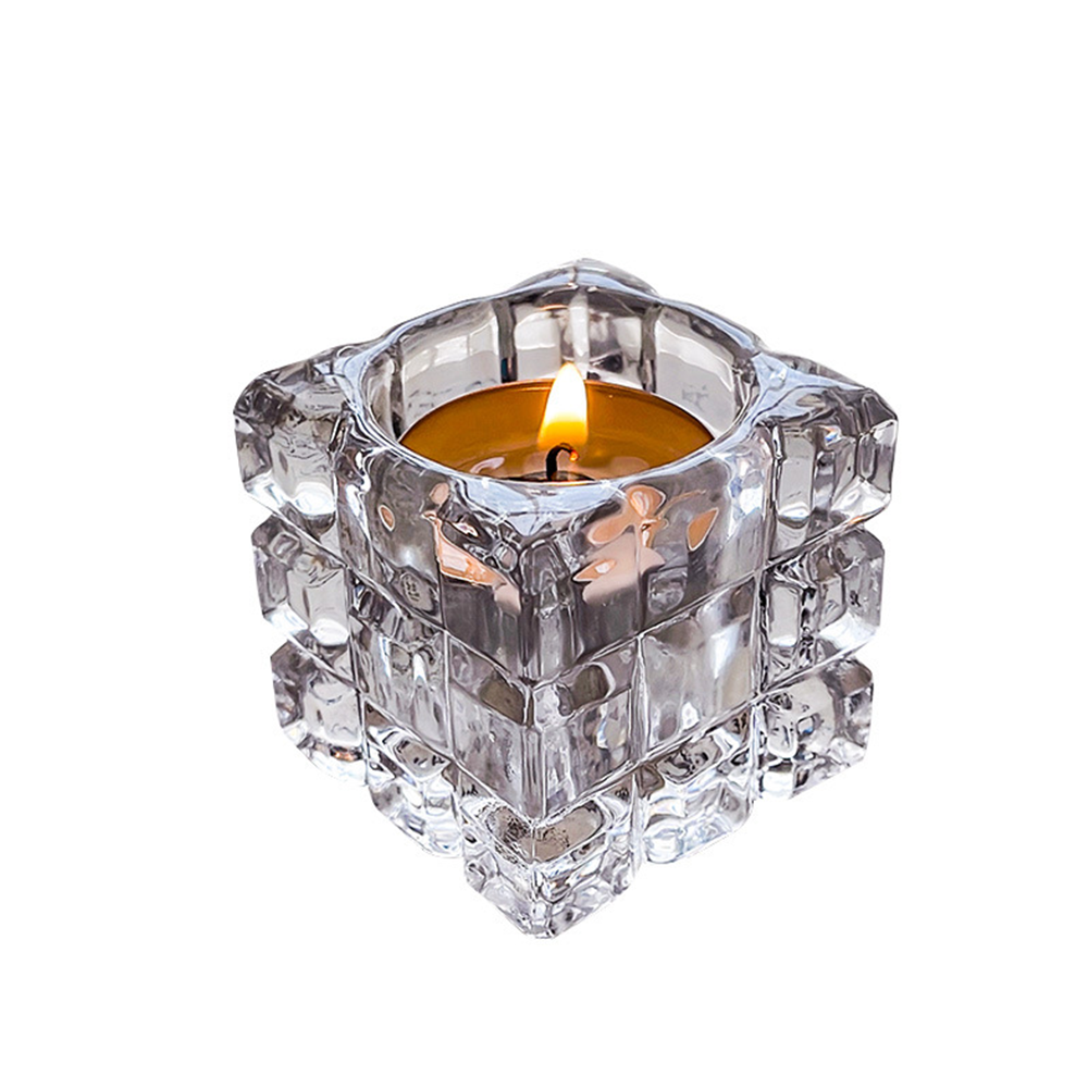 Ice Glass Candle Holder