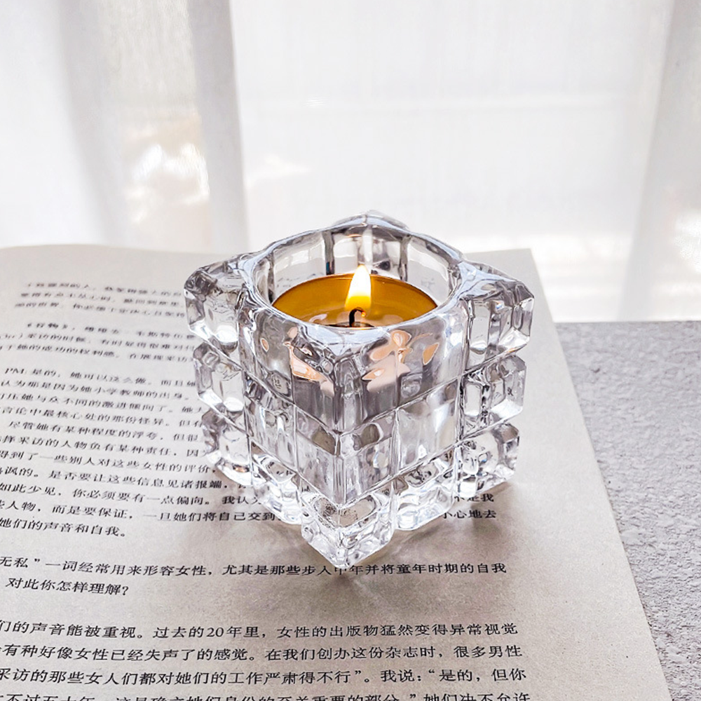 Ice Glass Candle Holder