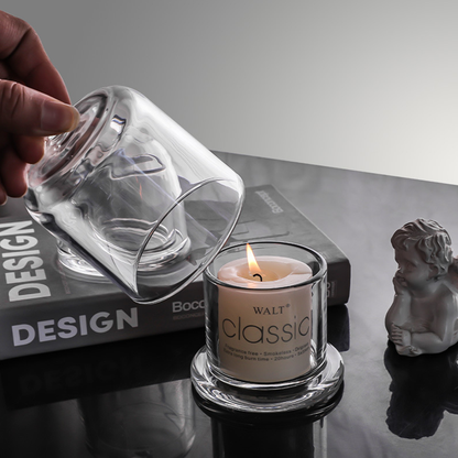 Transparent Glass Candle Holder