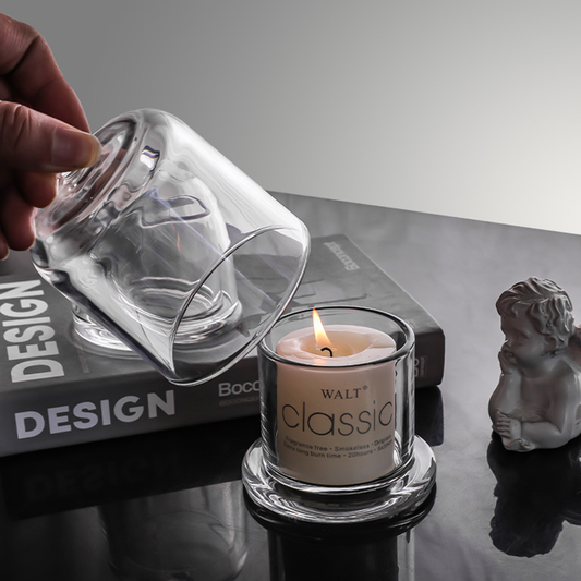 Transparent Glass Candle Holder